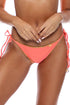 Luli Fama Luli Chic Luxe Stitch Seamless Wavy Ruched Back Brazilian Tie Side Bottom